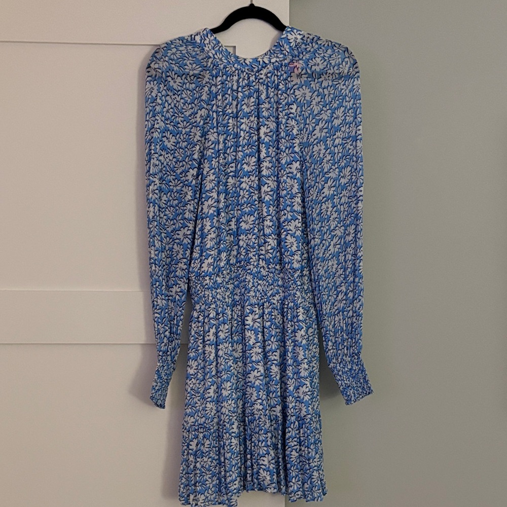 Lilly Pulitzer Blue Floral Long Sleeve Dress